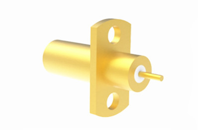 Gold Plated SSMB Female Flange Mount RF Connector With Microstrip
