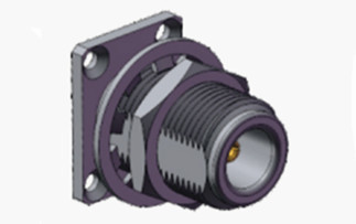 Nickel Plated N-KYFD1 Bulkhead Female Flange Mount RF Coaxial Connector for Stable Connection