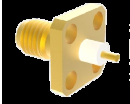 50ohm SSMA RF Connector Male Female Frequency Range DC to 18GHz flange mount for Stability in Communication and Radar Systems