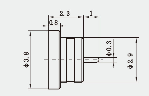 SSMP / SMPM Hermetic Seal Male RF Connector With Microstrip Plug