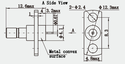 Precision SSMB Male Flange Mount RF Connector With Integrated Microstrip Design