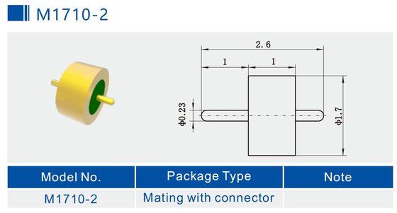 Glass To Metal Seal Connectors RF Feedthroughs For Hermetic Packaging M1710-2