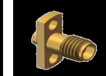 50Ω SSMA 2 Holes Flange Mount Jack Female RF Coaxial .086 Cable Connector 18GHz