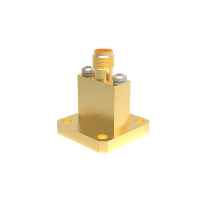 WR42 BJ220 تا K2.92mm موج هدایت کننده راه اندازی پایان زنانه به آداپتور کوکس 17.6GHz ~ 26.7GHz K / BJ220-KFE7