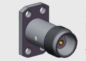 کانکتورهای جک مادگی TNC تجاری 50 اهم با پایه فلنج 4 سوراخه