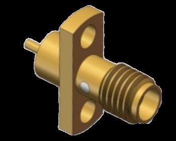 کانکتور کواکسیال RF SSMA / Mini SMA مادگی 50 اهم با نصب فلنج، تا 18 گیگاهرتز