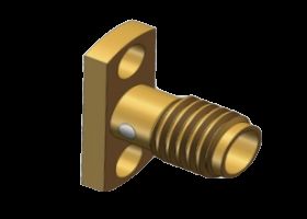 کانکتور کواکسیال RF SSMA جک با فلنج 2 سوراخه، مناسب برای پین با قطر خارجی 1.7، 1.9، 2، 2.1 میلی‌متر