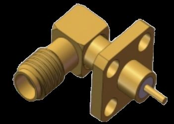 را SSMA جک / زنانه RF Coax Micro Strip Connector 4 سوراخ فلنج نصب تا 18GHz