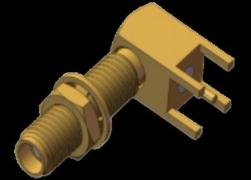 اتصال دهنده کواکسیال RF SSMA / Mini SMA مادگی / جک برای PCB لحیم کاری سوراخ عبوری 4 پایه تا 18 گیگاهرتز