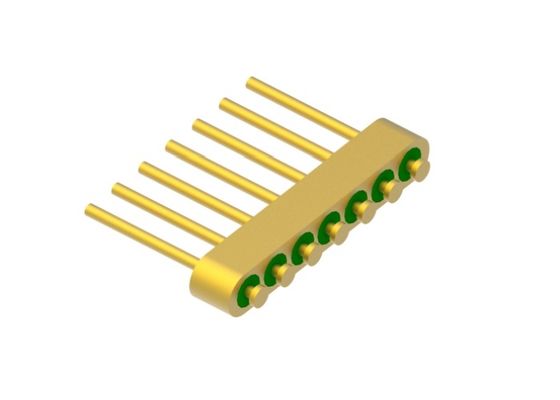 هدر شیشه به فلز هرمتیک با 7 پین و سطح اتصال سیم طلا MC-630-JH