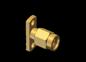 SSMA رابط RF مرد 2 سوراخ فلنج 18GHz 50Ω