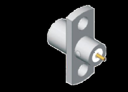 فولاد ضد زنگ SMP نر نیمه دندانه دار نصب شده روی پنل SMP پلاگین فلنج 2 سوراخ نصب شده دندانه دار محدود فرکانس تا 18 گیگاهرتز