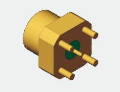 50Ω SMPM Male RF Connector 0.3MHz-40GHz 170V for PCB