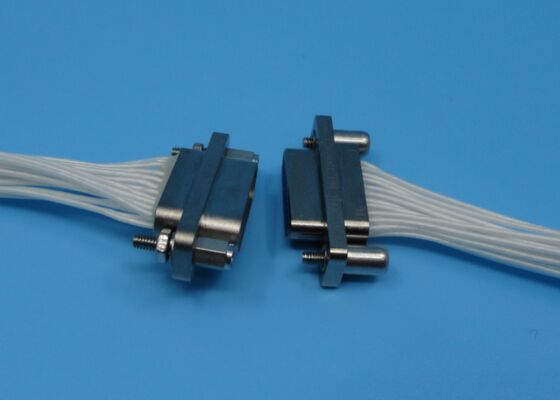 J30J Series Connector 21Pins Socket Center Contact Gold Plating with White Wire 500mm برای باتری ها و سنسورها