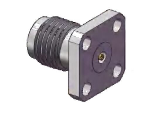 کانکتور RF 40 گیگاهرتز 2.92 میلی متری جک زن 4 سوراخ پایه فلنجی قطر پین پذیرش 0.3 میلی متر
