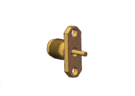 اتصال برنجی 40 گیگاهرتز 2.92 میلی‌متری RF نوع K فاصله سوراخ فلنج جک 12.2 میلی‌متر و قطر پین 1.3 میلی‌متر