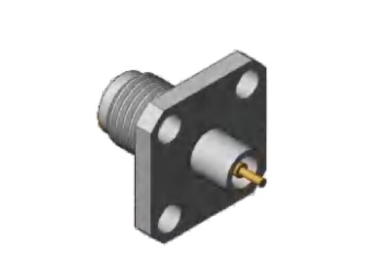 2.92mm RF Connector K Type Jack Four Holes 12.7mm 0.5 inch اندازه فلنج مربع و قطر پین 1.3mm، 0.8mm، 0.7mm