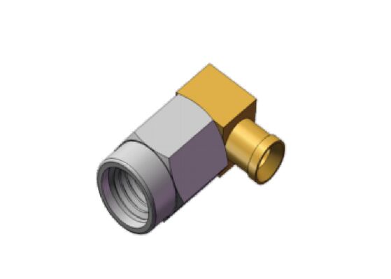 کانکتور کابل کواکسیال RF مینی SMA نری زاویه راست 50 اهم 18 گیگاهرتز SSMA برای کابل 0.086، RG405