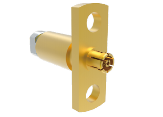 اتصالات RF هوافضا 50Ω 50 گیگاهرتز SMPM زن فلنجی جفت شده برای کابل کم تلفات 0.086