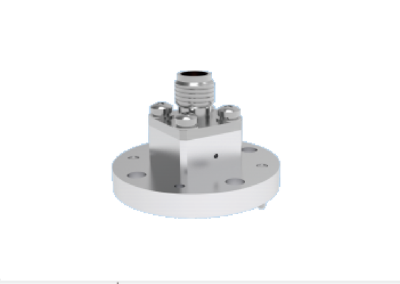 WR22 BJ400 End Launch Waveguide به آداپتور کواکسیال 2.4 میلی متری 4 حفره پایه فلنج گرد 23.9GHz-50.1GHz Ka Band Aerospace Wave Components