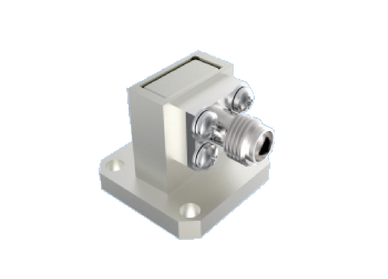 WR28 BJ320 موجبر زاویه راست به آداپتور کواکسیال نوع 2.92mm K 26.4GHz-38GHz Ka Band Aerospace Grade RF Waveguide Coax Transition Connector