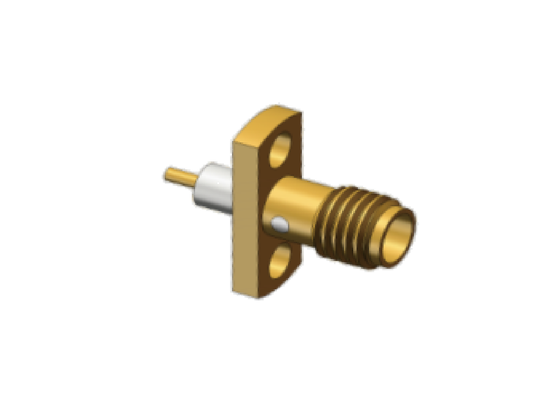 اتصال فلنجی دو سوراخه آلیاژ مس Mini SMA Jack RF Coax تا 18 گیگاهرتز