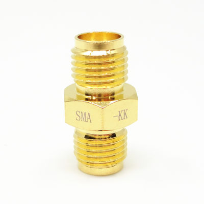 آداپتور هم محوری RF 50 Ohm طلا شده SMA راست زن به زن