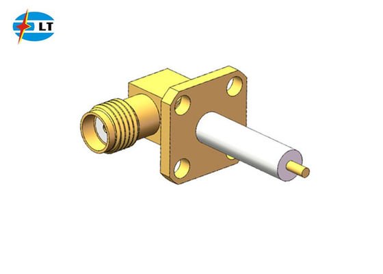 سوکت زن 50 اهم 4 سوراخ فلنج زاویه راست آداپتور RF SMA