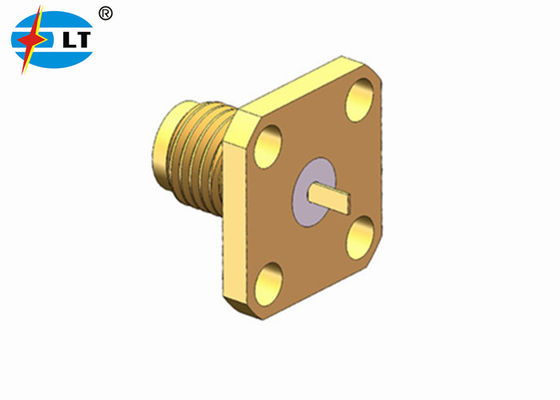 اتصال دهنده های زنانه 4 سوراخ Flange Mount SMA Coax 18GHz SMA RF