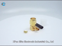 50Ohm SMA Male Right Angle RF Coaxial Connector کابل SMA